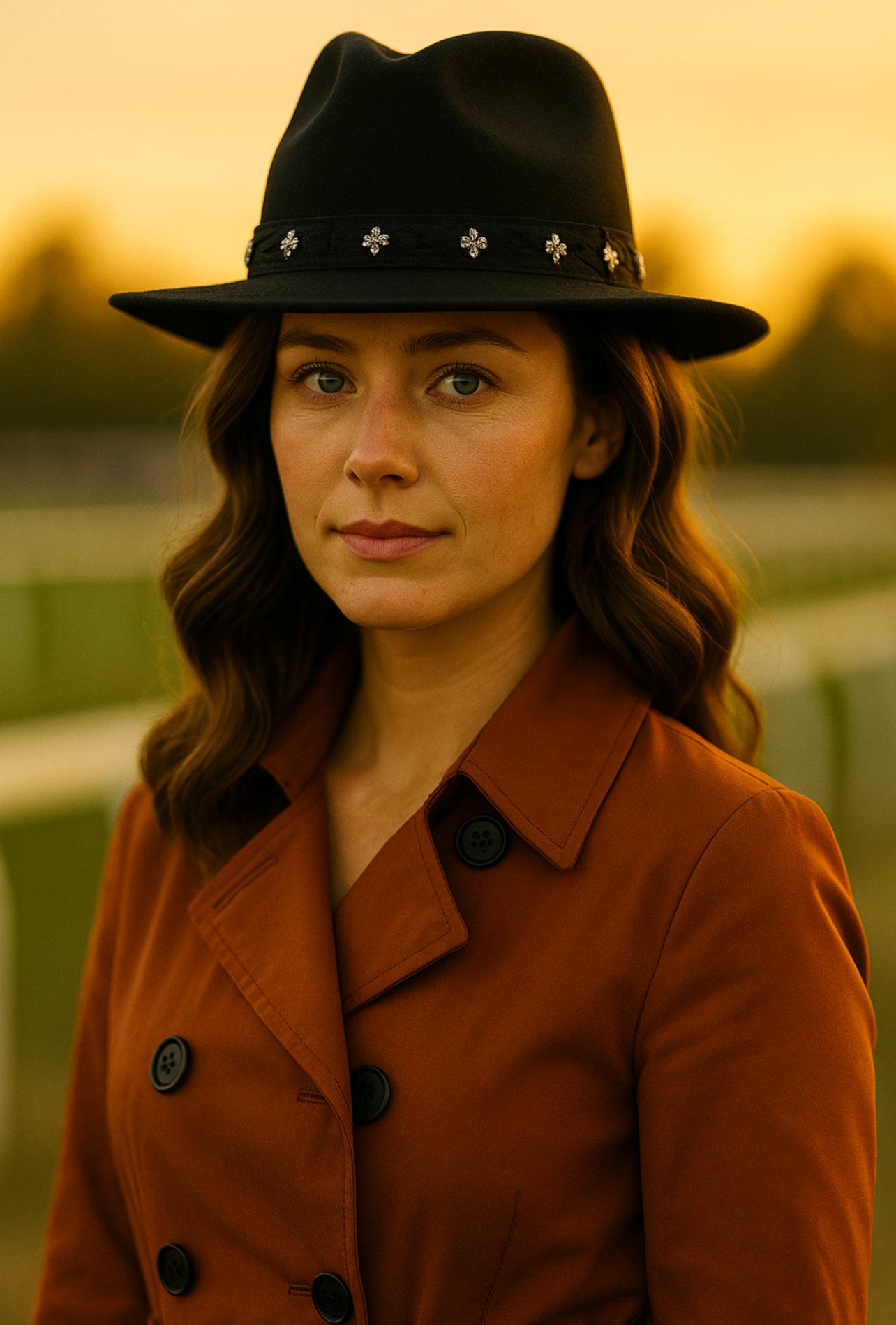 Studded Black Fedora