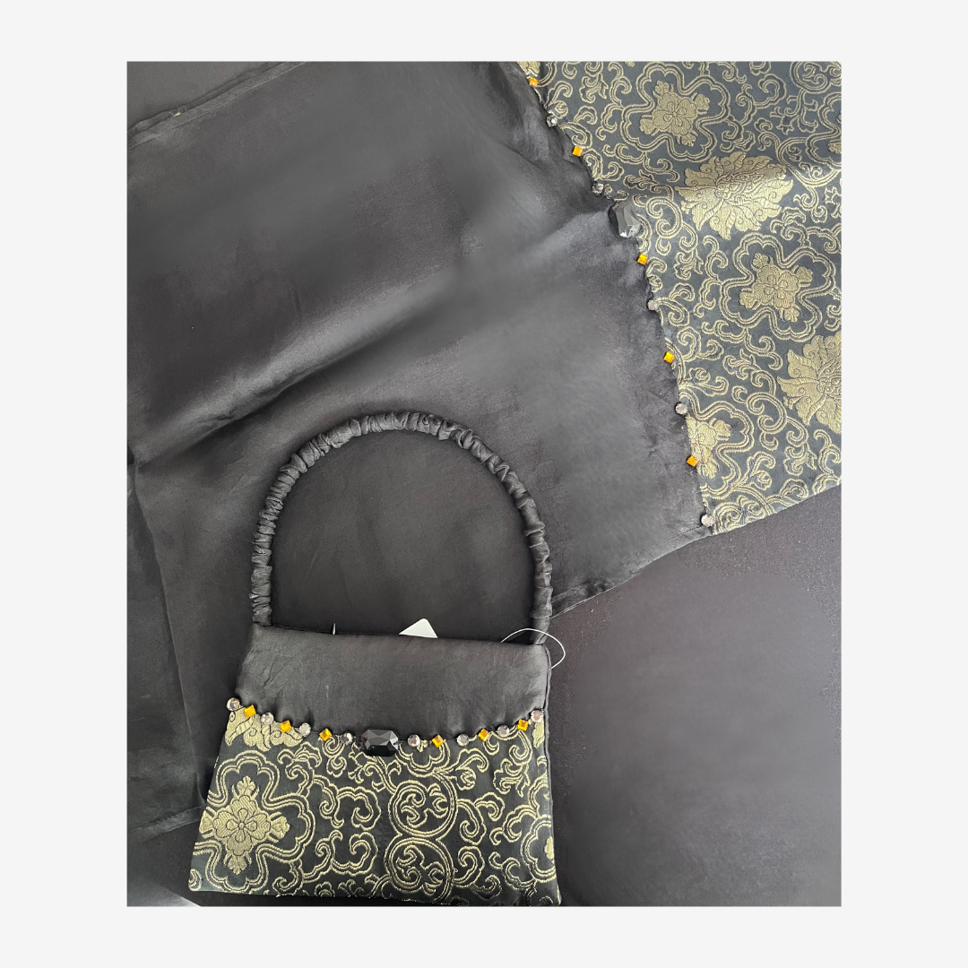 Silk Brocade Bag & Matching Shawl