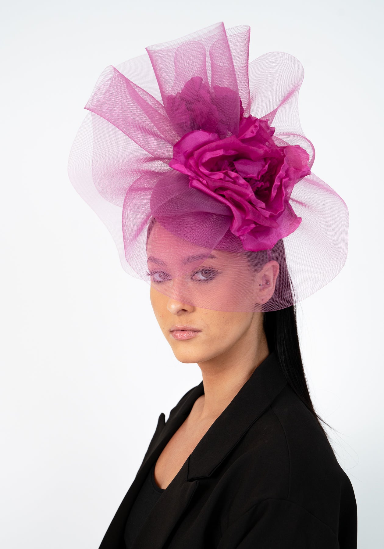 Magenta Cocktail Hat